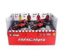 FERRARI Set 4 Modelos F1 F1-75 SF-23 Sainz Leclerc 1/43 DieCast 12cm Bburago