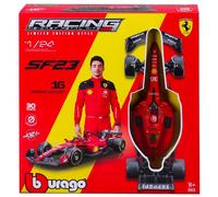 Ferrari Sf 23 #55 Carlos Sainz F1 2023 Con Helmet Die-Cast Metal Kit 1:24 Model