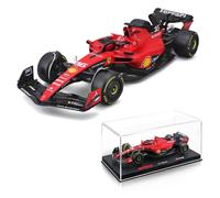 Ferrari SF-23 de F1 de Bburago, n. 16 de Charles Leclerc con casco, 2023, escala 1:24