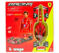 Ferrari Sf 24 #55 Carlos Sainz F1 2024 Con Helmet Die-Cast Metal Kit 1:24 Model