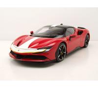 Ferrari SF90 Stradale Assetto Fiorano Coche a Escala Rojo 1:18 Bburago Firma
