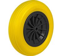 FERREBOL 80360 Rueda de Obra con Eje Desmontable radios de plástico, Amarillo, Grande