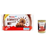 Italian Gourmet E.R. Ferrero Cornetti Cioccolato Cornetti con chocolate relleno de croissants paquete de 252 g, cada paquete contiene 6 croissants + Polpa Italitan Gourmet 400 g