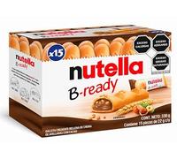 Ferrero: Nutella B-ready un crujiente gofre de pan en forma de mini baguette relleno de una cremosa Nutella 15 piezas 10.13 oz (286g) [importación italiana]