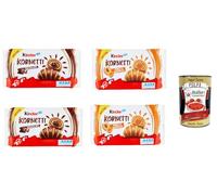Ferrero - Paquete de prueba de cornetti para niños Cioccolato - Pesca y albicocca Cornetti con chocolate - Paquete de 4 x 252 g, cada paquete contiene 6 croissants + Polpa Italitan Gourmet 400 g