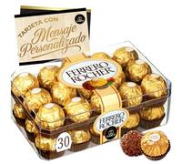 Ferrero Rocher 30 Bombones 375 g + Tarjeta Personalizada Cía&Co · Regalo Gourmet que Transmite Emoción y Dulzura · Edición Especial para Sorprender en Navidad, Cumpleaños o Aniversario con Estilo