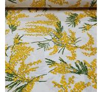 Ferrero Tejidos - Tela Loneta Estampada MIMOSA. Ancho 2.80m. Largo a escoger de 0.50 a 0.50 metros en una sola pieza. Para costura manualidades tapizar forrar confeccionar mantelería lavable