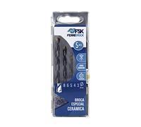 Ferrestock FSKBRC102 set de 5 brocas especiales para cerámica, punta con plaquita de carburo reforzado y diseño especial, 3/4/5/6 y 8mm