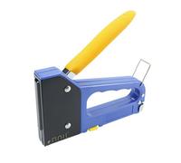 Ferrestock FSKGR800 Grapadora clavadora manual compatible con grapas cuadradas, grapas redondas y clavos para pared, tapicería, decoración, carpintería, muebles, puertas y ventanas.