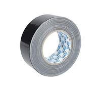 Ferrestock FSKTCT004 Rollo de Cinta Americana fácil de Cortar, 3 Capas para una Mayor Resistencia, no Deja residuos, 50mm x 50m en Color Negro, 50 x 50 mm