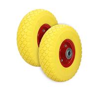 Ferrestock FSKRAM001X2 Juego 2 Ruedas Macizas para Carretilla de Almacén Profesional o Doméstico, Impinchable, con Llanta Metálica