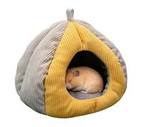 Ferret Bed, Semi-Enclosed Hangable Nest with 7.87 Inches Size, Winter Warm Plush Cotton Cave Bed, for Hamster Chinchilla Hedgehog Bird Small Animal Home Bedroom, Gray