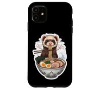 Ferret Comiendo Fideos Ramen Arte Japonés Dueño De Mascotas Amante Diversión Carcasa para iPhone 11