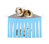Ferret Hammock, Squirrel, Multifunctional Pet Habitat, Cozy Sleeping Nest, Hanging Play Shelter for Hamster Chinchilla Dwarf Sugar Glider, Green, Blue, 45 x 31,5 x 27 cm