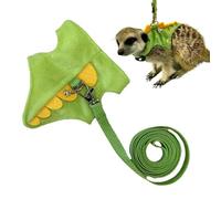 Ferret Harness - Adjustable Small Pet | Soft Vest Walking Set For Bunny Guinea Pig Kitten Chinchilla, Lightweight Outdoor Training Lead For Daily Adventure Travel Secure Fit Comfortable Design