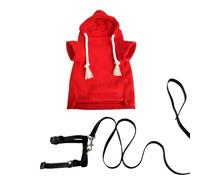 Ferret Hoodie Harness | Polyester Adjustable Soft Lightweight Pet Vest Costume with Leash Outdoor Walking Training Apparel For Small Animals Hamster Chinchilla Rabbit Puppy Kitten Comfort Safety Use