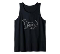 Ferret Love Line Art Divertido Pequeño Animal Hurón Amante Camiseta sin Mangas