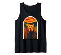 Ferret Scream Painting Funny Pet Owner Art Lover Gritando Camiseta sin Mangas