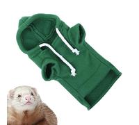 Ferret Sweatshirt - Polar Fleece | Small Ferret Clothes Hoodie | Guinea Pig, Hamster, Rabbit, And Cat Sweater With Skin-Friendly Drawstring Hood, Soft, Warm & Lightweight Pullover Coat For Small