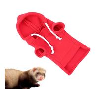 Ferret Sweatshirt - Polar Fleece | Small Ferret Clothes Hoodie | Guinea Pig, Hamster, Rabbit, And Cat Sweater With Skin-Friendly Drawstring Hood, Soft, Warm & Lightweight Pullover Coat For Small