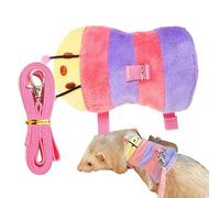 Ferret Traction Rope, Bunny Harness Vest, Adjustable Caterpillar Design, Soft Breathable Material, Small Pet Walking Gear for Outdoor, Camping, Travel with Raccoon, Squirrel, Hedgehog, Kitten, Puppy