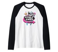 Ferret Tube of Chaos Retro Pet Owner Vintage Sign Design Camiseta Manga Raglan