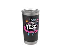 Ferret Tube of Chaos Retro Pet Owner Vintage Sign Design Vaso térmico de acero inoxidable de doble pared