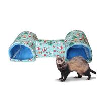 Ferret Tunnel, Halloween Interactive Cage Accessory, Small Animal Play Tube with Sleeping Bed, Ideal for Chinchillas, Hamsters, Hedgehogs, Squirrels, Pets, Indoor Holiday Use, 51x17x15cm