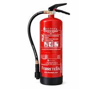 FERRETELIX® Extintor 6 kg Polvo ABC Alta Eficacia 34A 233B + Soporte de Pared - Fabricado en 2026 - Seguridad Profesional contra Incendios