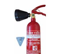 FERRETELIX® Extintor CO2 2 kg- Alta Eficacia 34B - Sin Residuos - Con Soporte de Pared - Fabricación 2026