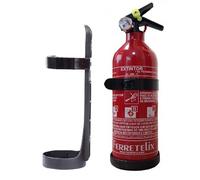 FERRETELIX® Extintor de 1 kg ABC con soporte de montaje, para automóvil, hogar, caravana, oficina, barbacoa, barco, Fecha de Fabricación 2025