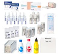 Ferretelix®, Kit reposicion Armario/maletin botiquin primeros auxilios con productos homologados cumpliendo la normativa CE Fabricado en España FECHA DE FABRICACION 2025 G