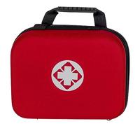 Ferretelix® Neceser Botiquín Vacío 25 × 20 × 8 cm - Bolsa Roja para Organizar Material de Primeros Auxilios - Estuche con Cremallera y Asa para Coche, Hogar, Trabajo, Viaje y Camping