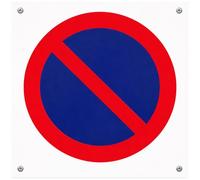 FERRETELIX® Señal PROHIBIDO APARCAR/ESTACIONAR 30x30 cm PVC Rígido | 4 Taladros | Cartel Interior/Exterior para Garaje, Comunidad y Parking