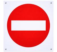 FERRETELIX® Señal Prohibido el paso 30x30 cm PVC Rígido | 4 Taladros | Cartel Interior/Exterior para Garaje, Comunidad y Parking (PROHIBIDO EL PASO)