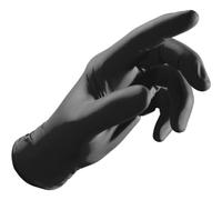 FERRETERIA LEPANTO Guantes de nitrilo desechables multiusos sin polvo, caja de 100 guantes y extra fuertes. (Negro, M)