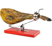 FERRETERIA LEPANTO Jamonero Basculante Giratorio, Future Soporte jamonero con Base Color Negro para Jamones y Paletillas (DM Rojo)