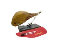 FERRETERIA LEPANTO Jamonero Basculante, Jamonero Serrano, Soporte jamonero basculante, jamonero Profesional mas Set de Corte LepantoHouse (Set Burdeo)