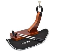 FERRETERIA LEPANTO JAMONERO GONDOLA MODELO HUELVA EN MADERA DE PINO COLOR NOGAL + CUCHILLO JAMONERO + CHAIRA + CUBRE JAMON NEGRO DE REGALO LepantoHouse