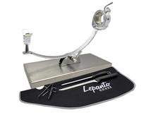 FERRETERIA LEPANTO Jamonero Profesional Giratorio y basculante, Soporte jamonero con Base de Acero Inoxidable Modelo Serrano (Set Niza Negro)