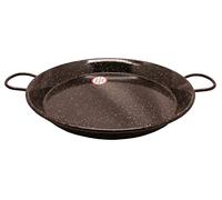 FERRETERIA LEPANTO Paellera Esmaltada Inducción, Gas, Vitrocerámica, 30 cm, Antiadherente, Negro, 1 kg, 3-4 Personas