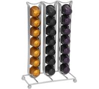 FERRETERIA LEPANTO Porta Cápsulas de Café para 42 Unidades - Organizador Metálico Vertical para tu Cocina o Oficina Compatible con Cápsulas Tipo Nespresso.