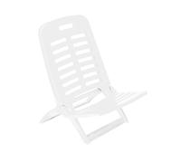 FERRETERIA LEPANTO Silla Plegable, Silla de Resina Plegable para terraza, jardín y Balcones, Asientos Plegables de Resina imitación Madera 77x41cm. (Blanca Baja)