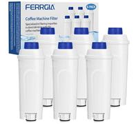 FERRGIA 6 Piezas Cafetera Filtros Agua,Compatible con DeLonghi DLSC002,SER3017,5513292811-Compatible ECAM,ETAM,Rivelia,Magnifica S/Evo