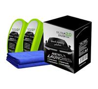 Ferricult Cepillo de Limpieza de película de Aceite para automóvil, Paquete de 2 cepillos de película de Aceite para Parabrisas y Ventanas, Incluye 2 paños de Microfibra, decoración