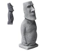 Ferricult Estatua Moai, Estatua De Cabeza De Isla De Pascua con Textura De Piedra Arenisca Decoración De Pascua Mística Antigua para Interiores Y Exteriores, S, Moai, Cabeza De Isla