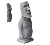 Ferricult Estatua Moai, Estatua De Cabeza De Isla De Pascua con Textura De Piedra Arenisca Decoración De Pascua Mística Antigua para Interiores Y Exteriores, L, Moai, Cabeza De Isla