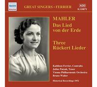 Ferrier - Patzak - Mahler : Das Lied von der Erde (Le Chant de la Terre) / Rückert Lieder