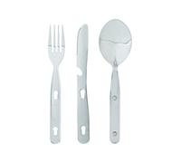 Ferrino 78033HCU.1SIZ Juego de 3 Cucharas, Tenedor y Cuchillo Multiuso, Acero Inoxidable