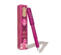Ferris Wheel Press | Pluma estilográfica de carrusel | Cuerpo de mezcla de acrílico | Tapa de clic con sellado de aire | Little Miss Jubilee | Rosa oscuro | Plumín fino